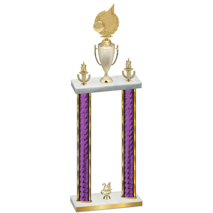 Double Purple Glacier Year Volleyball Trophy