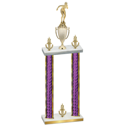 Double Purple Glacier Victory Tennis Trophy