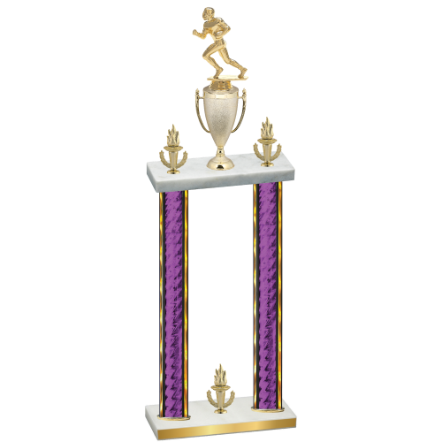 Double Purple Glacier Victory Football Trophy