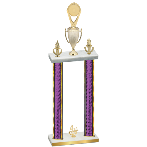 Double Purple Glacier Fourth Place Insert Trophy