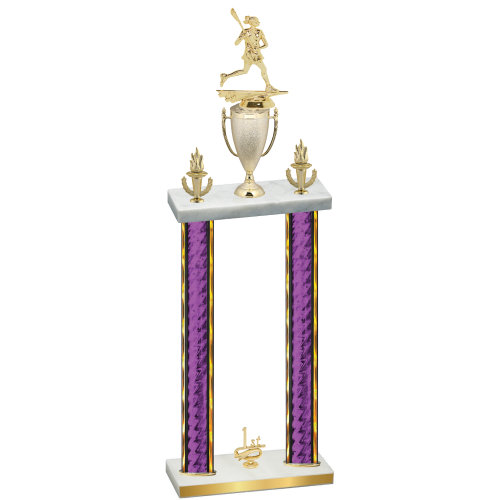 Double Purple Glacier First Place Lacrosse Trophy