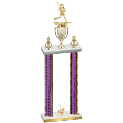Double Purple Glacier First Place Lacrosse Trophy