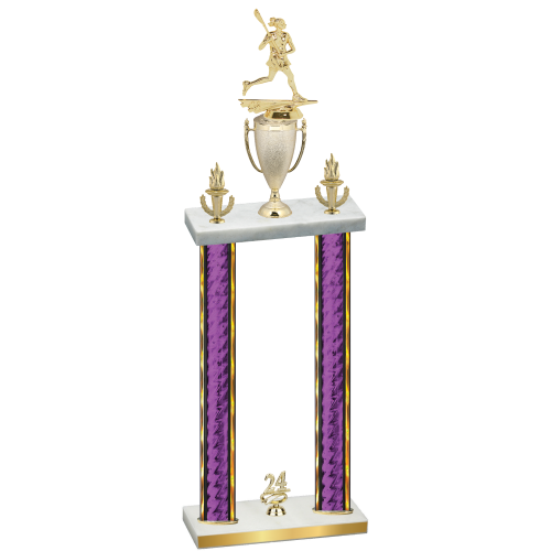 Double Purple Glacier Year Lacrosse Trophy