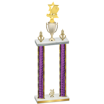 Double Purple Glacier Year Pickleball Trophy