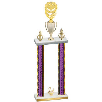 Double Purple Glacier Second Place Pickleball Trophy