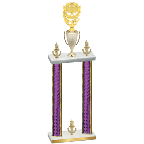Double Purple Glacier Victory Pickleball Trophy