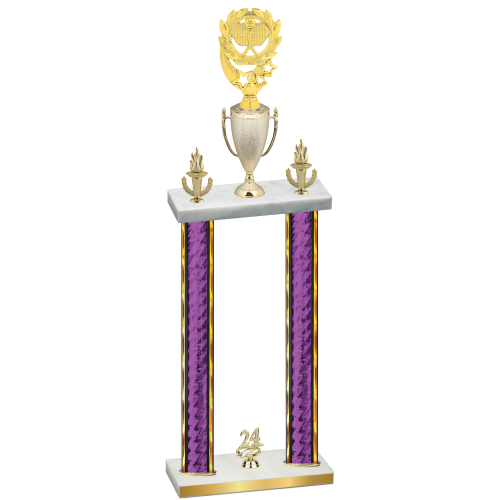 Double Purple Glacier Year Pickleball Trophy