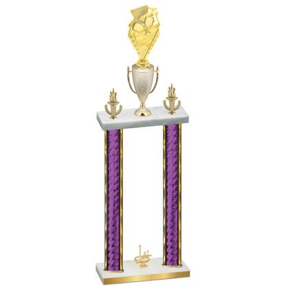 Double Purple Glacier First Place Pickleball Trophy
