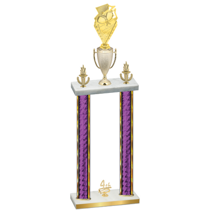 Double Purple Glacier Fourth Place Pickleball Trophy