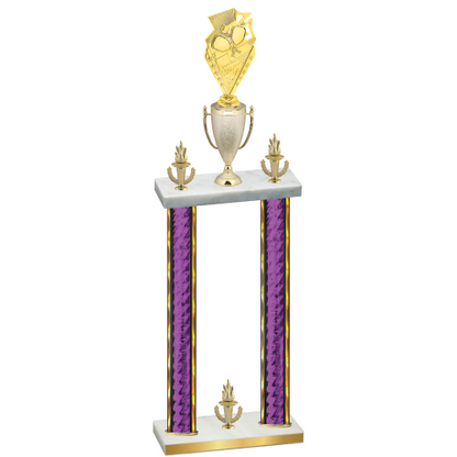 Double Purple Glacier Victory Pickleball Trophy