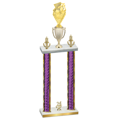 Double Purple Glacier Year Pickleball Trophy