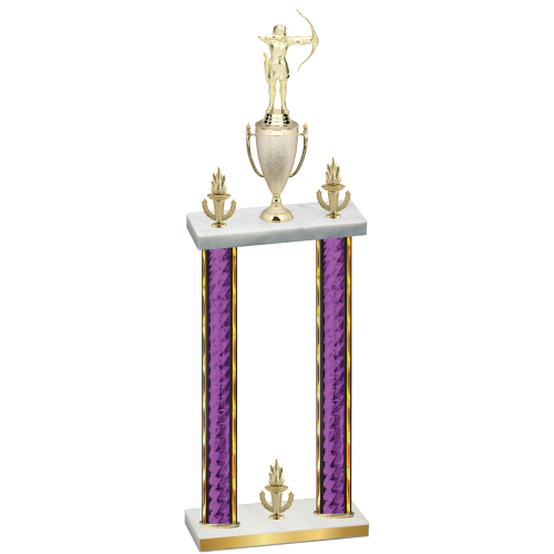 Double Purple Glacier Victory Archery Trophy