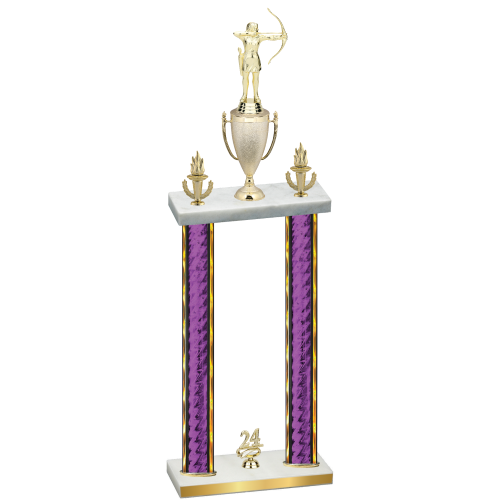 Double Purple Glacier Year Archery Trophy