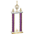 Double Purple Glacier Third Place Chess Trophy