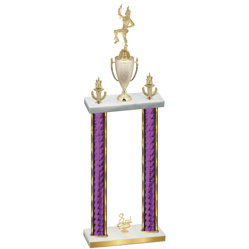 Double Purple Glacier Third Place Majorette Trophy