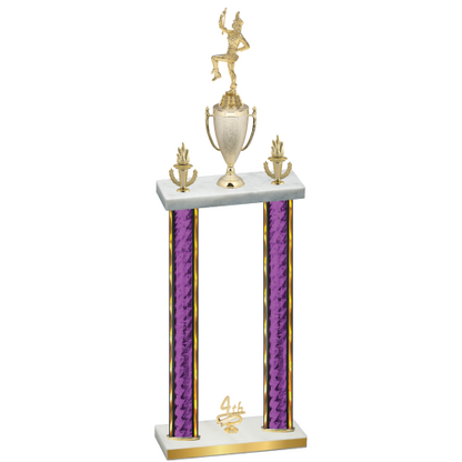 Double Purple Glacier Fourth Place Majorette Trophy