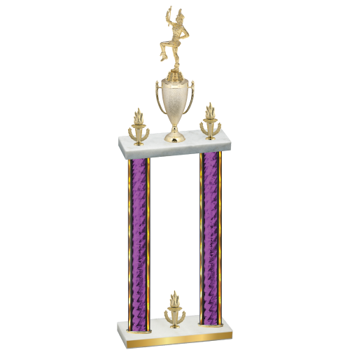 Double Purple Glacier Victory Majorette Trophy