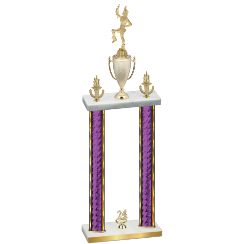 Double Purple Glacier Year Majorette Trophy