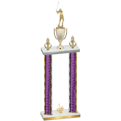 Double Purple Glacier First Place Golf Trophy