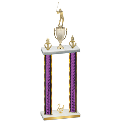 Double Purple Glacier Second Place Golf Trophy