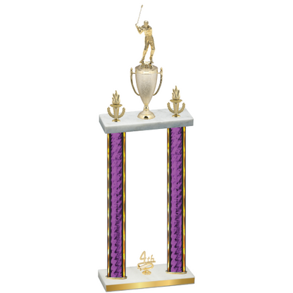 Double Purple Glacier Fourth Place Golf Trophy