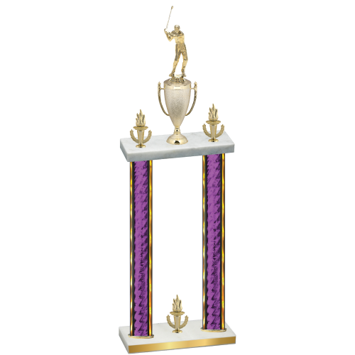 Double Purple Glacier Victory Golf Trophy