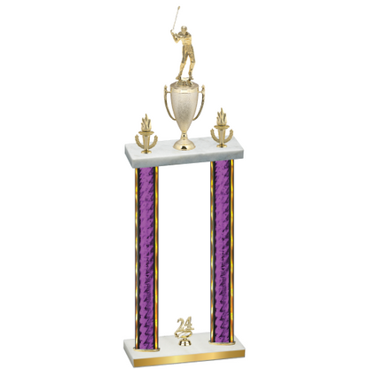 Double Purple Glacier Year Golf Trophy