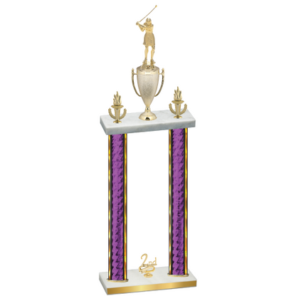 Double Purple Glacier Second Place Golf Trophy