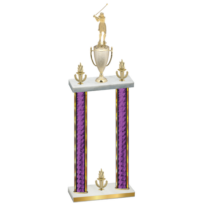 Double Purple Glacier Victory Golf Trophy