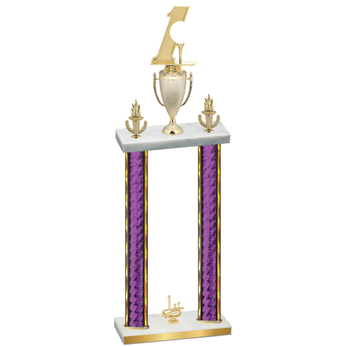 Double Purple Glacier First Place Golf Trophy