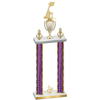 Double Purple Glacier Fourth Place Golf Trophy