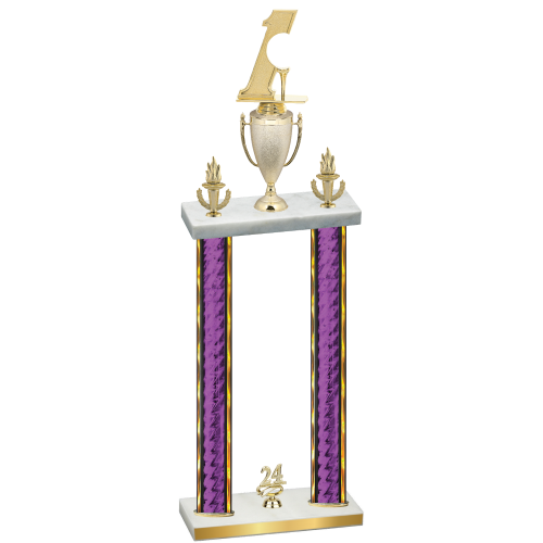 Double Purple Glacier Year Golf Trophy