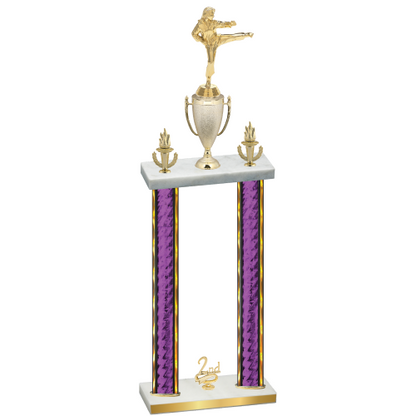 Double Purple Glacier Second Place Karate Trophy