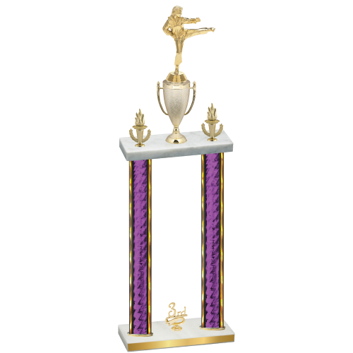 Double Purple Glacier Third Place Karate Trophy