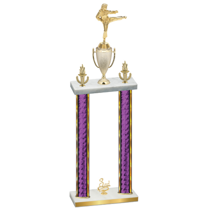 Double Purple Glacier Third Place Karate Trophy