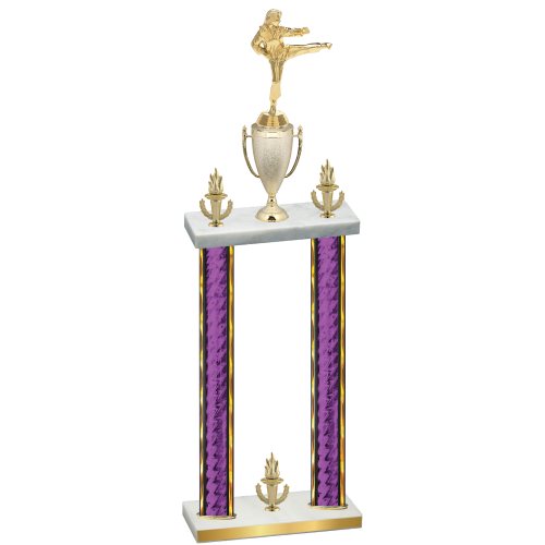 Double Purple Glacier Victory Karate Trophy