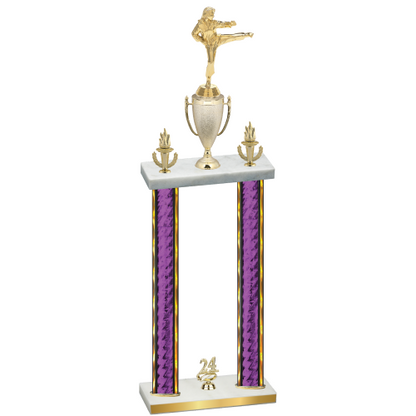 Double Purple Glacier Year Karate Trophy
