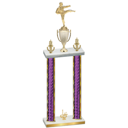 Double Purple Glacier First Place Karate Trophy