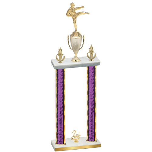 Double Purple Glacier Second Place Karate Trophy