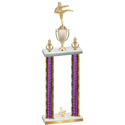 Double Purple Glacier Third Place Karate Trophy