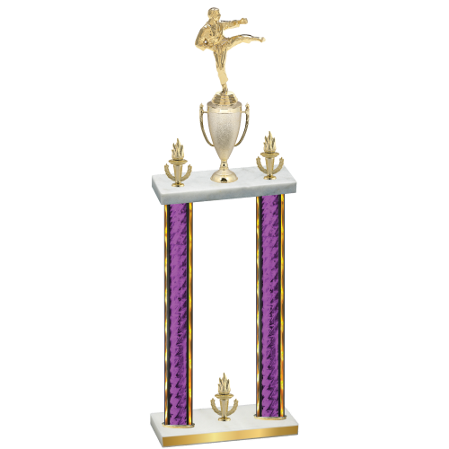 Double Purple Glacier Victory Karate Trophy