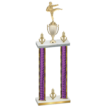 Double Purple Glacier Victory Karate Trophy