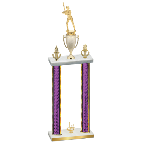 Double Purple Glacier First Place Softball Trophy
