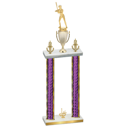 Double Purple Glacier First Place Softball Trophy