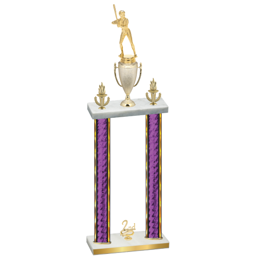 Double Purple Glacier Second Place Softball Trophy