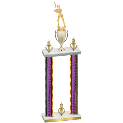 Double Purple Glacier Victory Softball Trophy