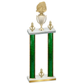 Double Green Glacier Victory Soccer Trophy