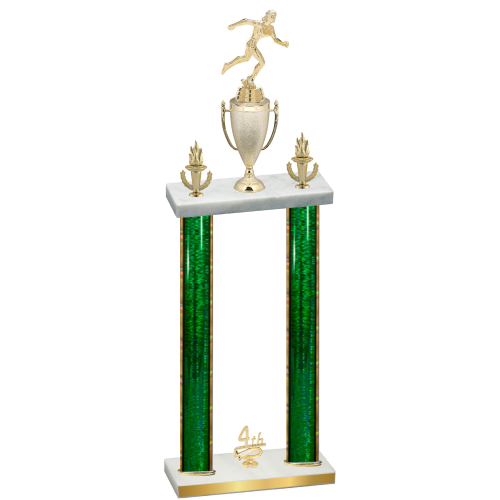 Double Green Glacier Fourth Place Running Trophy