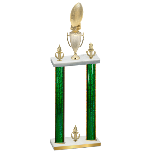 Double Green Glacier Victory Football Trophy