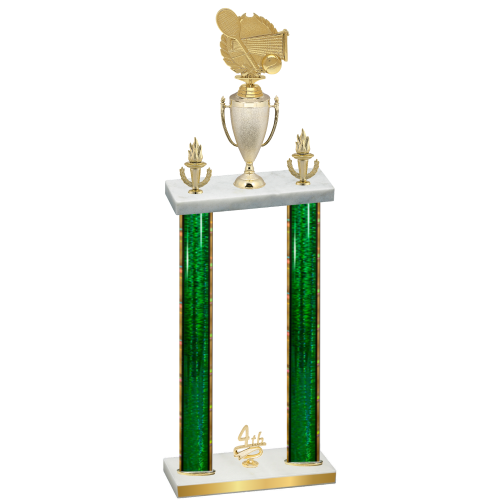 Double Green Glacier Fourth Place Tennis Trophy